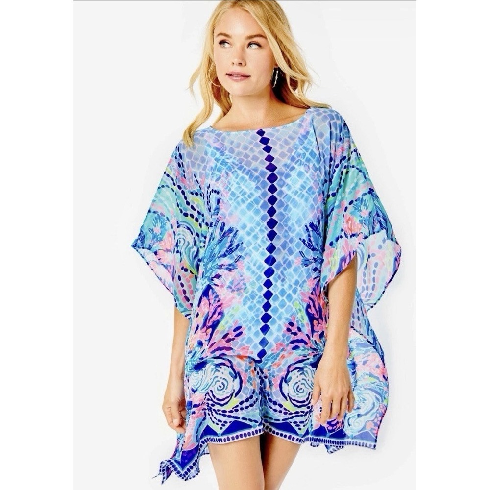 Lilly Pulitzer NWT Alvaro Caftan Swim‎ Cover-up Hidden Treasure MSRP $148 XXS/XS